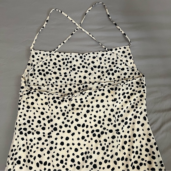 Dalmatian Print Criss-cross Tie Back Split Side Dress cowl neck size 2XL - Picture 4 of 13